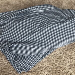 Pottery Barn Blue and White Gingham twin sheets